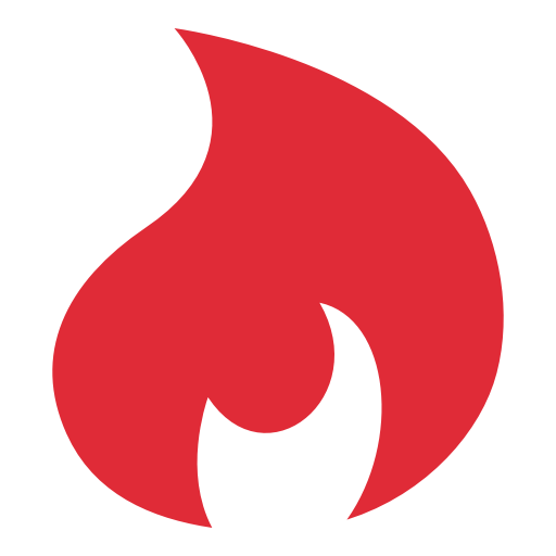 Image of Hotjar logo icon - a red flame Logo