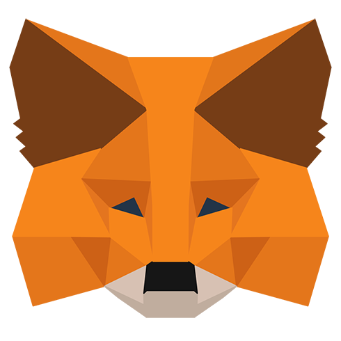 Metamask logo icon - a digital cubist-styled head of a fox.