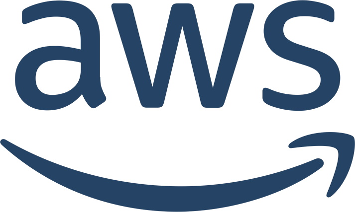 Blue AWS logo