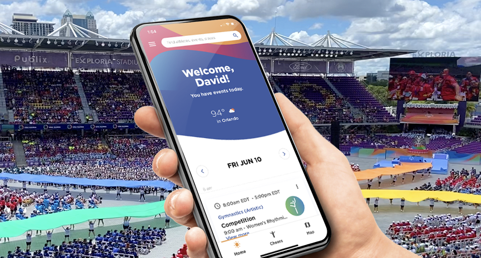 iPhone with Special Olympics site