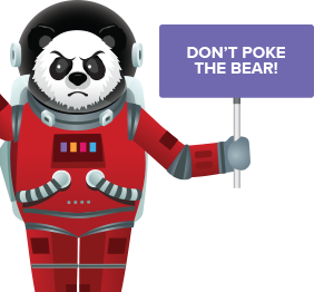 Panda with Purple Sign