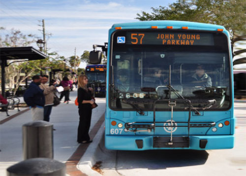 LYNX bus at a bus stop