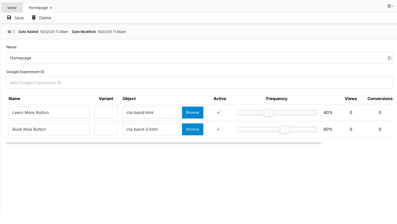 image showing site map panel in solodev cms