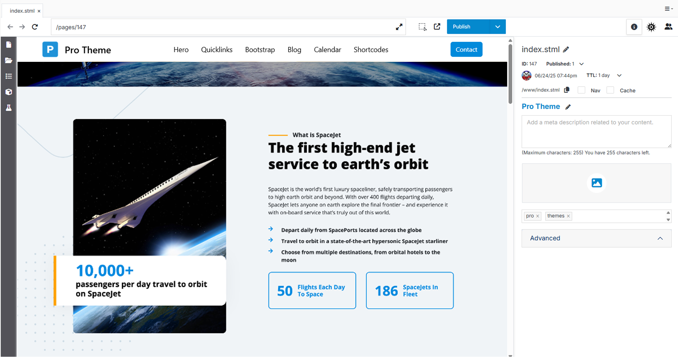 image showing point and click builder in solodev cms