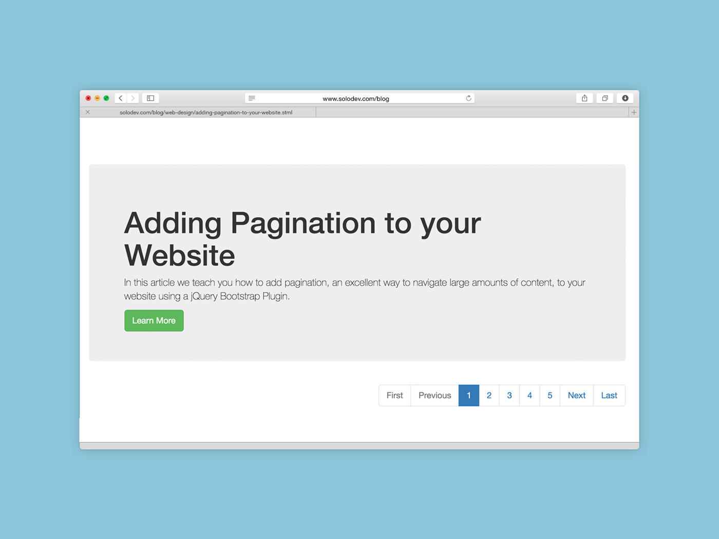 Adding Pagination to your Website