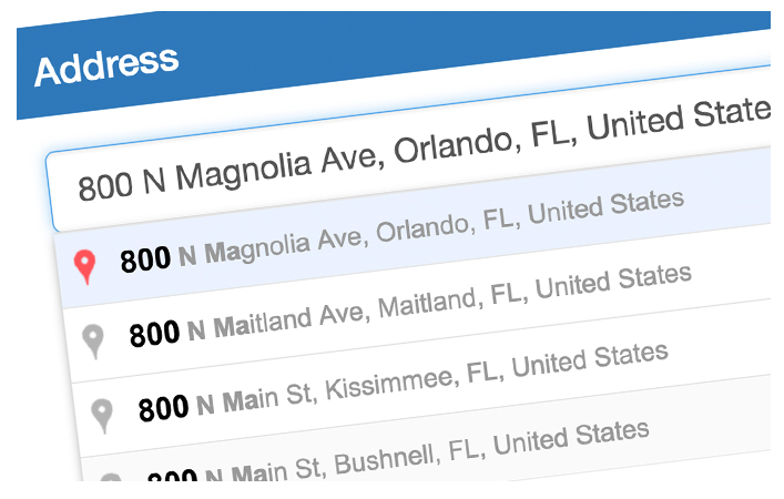 Auto-Complete Address Field