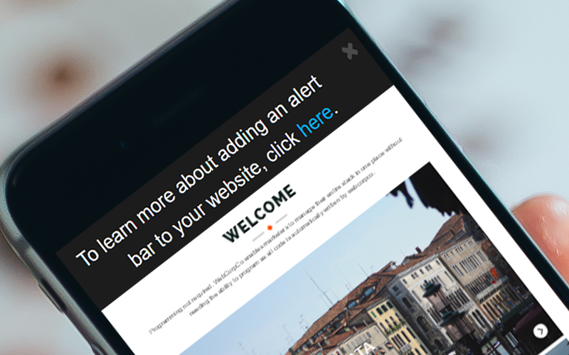 Adding an Alert Bar to your Website