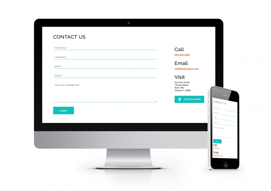 Responsive contact form