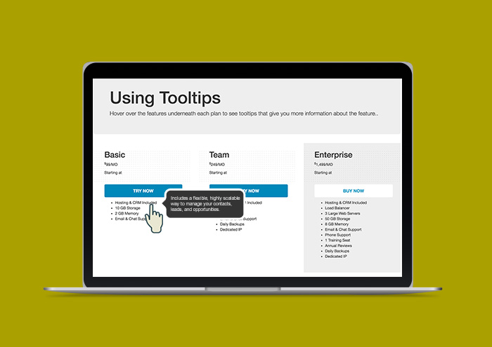 Using Tooltips on your Website