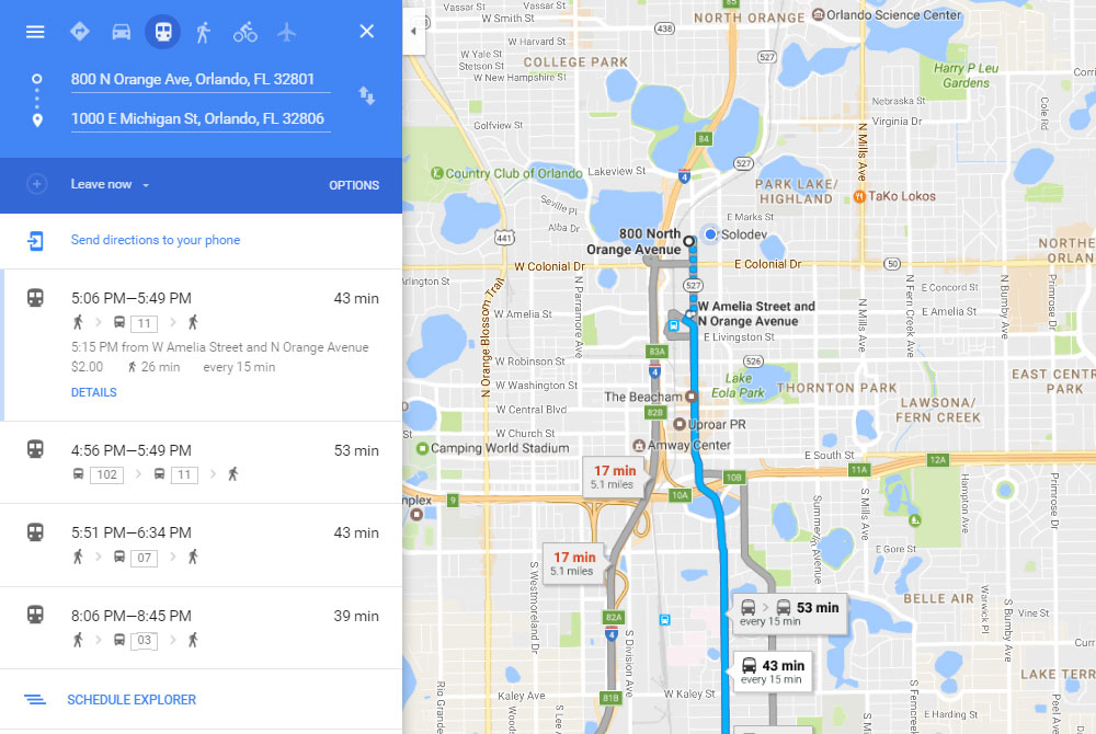 Route scheduling