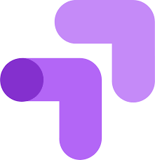 Google Optimize logo icon - two stylized purple arrows.