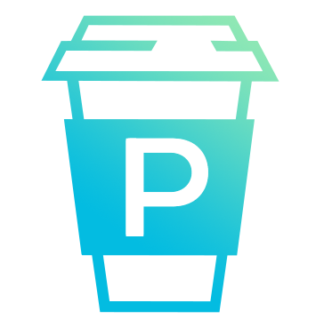 Proposify logo icon - a graphic of a Starbucks-style disposable coffee cup with a lid, with a "P" in the center against a blue background.