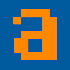 ahrefs logo icon - a pixelated "a" in orange, centered in a blue square.