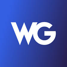 Weglot logo icon - a stylized composition of the letters "W" and "G" in white, inside a square box with a blue and black blend.