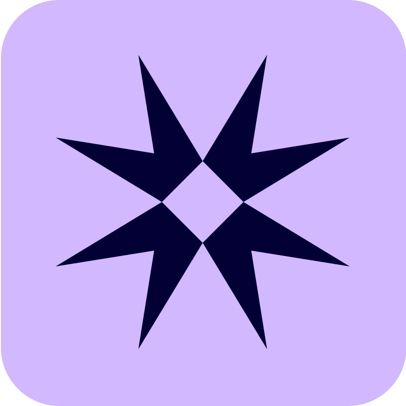 Lumar logo icon - a stylized black star element in the center of a pink box.
