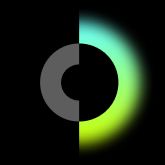 Creatopy logo icon - a stylized "C" with a green glow in a "c" shape, all against a square black background.