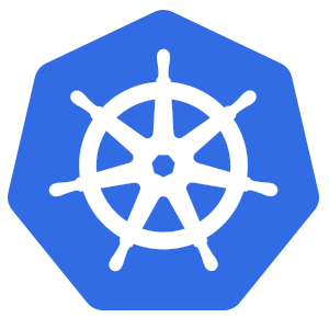 Kubernetes logo - a helmsman's wheel Logo