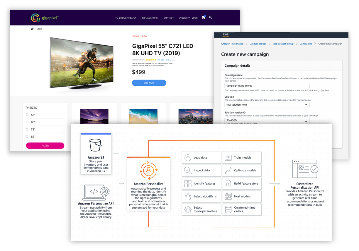 Streaming datasets for personalization